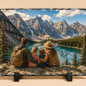 Personalized Rectangle Photo Slate – Natural Stone Photo Plaque