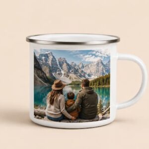 12 oz Personalized Camp Enamel Mug Vertical