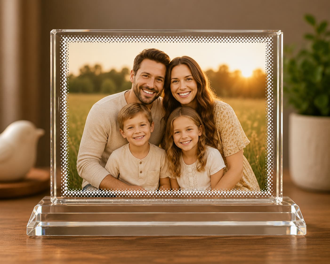 Personalized Crystal Photo Frame with Stand