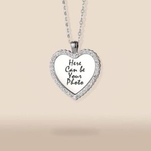 Personalized Heart Photo Necklace