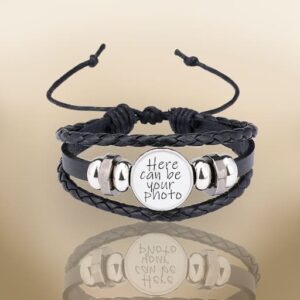 Personalized Photo Leather Bracelet
